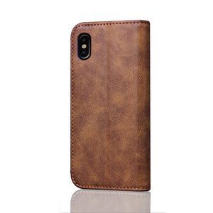 Magnetic Retro Leather Case - i-phone-x-cases