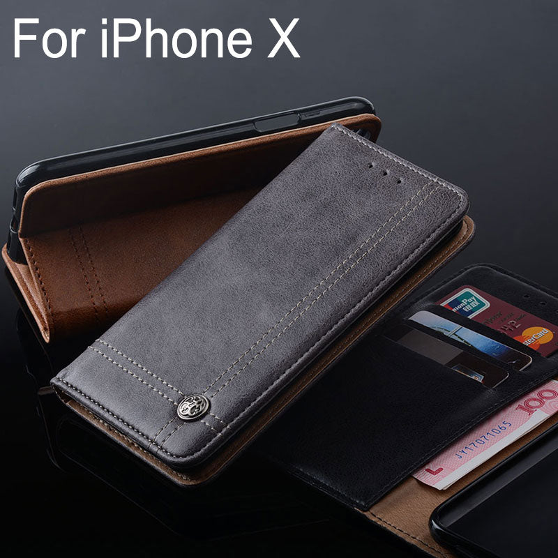 Leather Flip cover - i-phone-x-cases