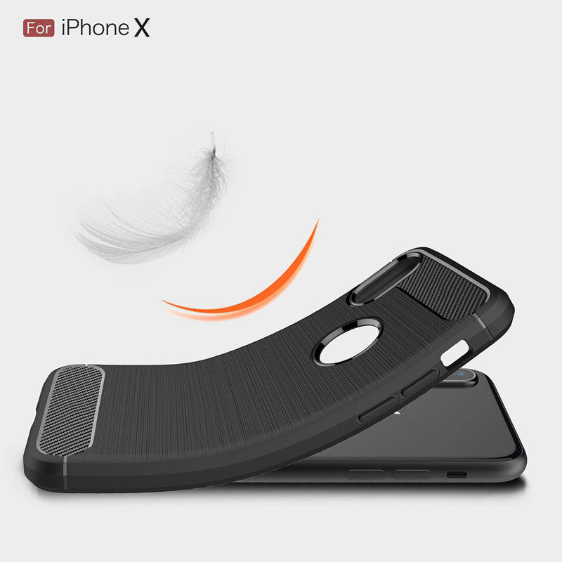 Carbon Fiber Shockproof - i-phone-x-cases