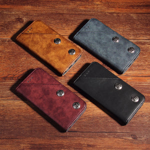 Magnetic Retro Leather Case - i-phone-x-cases