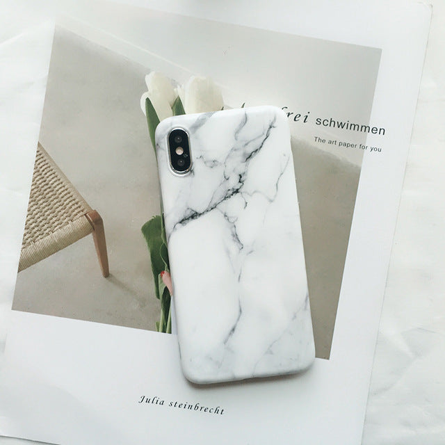 Marble Simple TPU Case - i-phone-x-cases