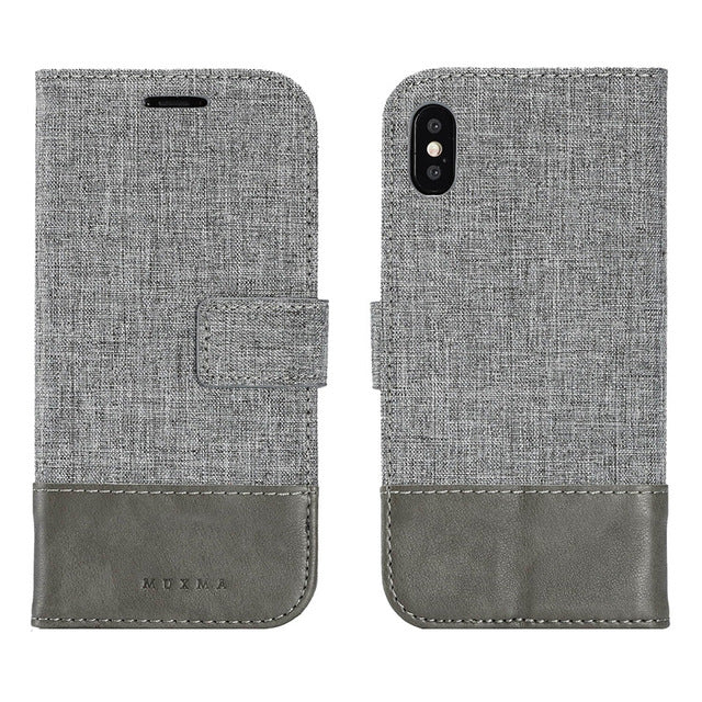 Canvas Leather Case - i-phone-x-cases